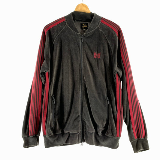 【中古品】【メンズ】 NEEDLES ニードルズ MR291 TRACK JACKET トラックジャケット CHARCOAL ベロア SIZE:M ※袖に汚れあり 140-260729-mh-25-fuzh サイズ：M カラー：チャコール 万代Net店
