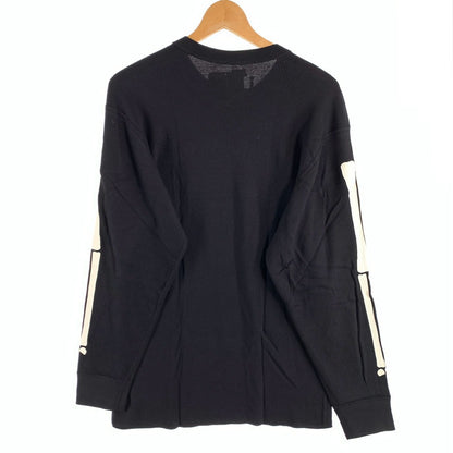 【中古美品】【メンズ】 SUPREME×HANES THERMAL CREW シュプリーム×ヘインズ サーマルクルーネック長袖Tシャツ カットソー ブランド 古着 149-260627-gm-28-fuz サイズ：L カラー：ブラック 万代Net店