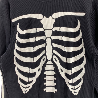 【中古美品】【メンズ】 SUPREME×HANES THERMAL CREW シュプリーム×ヘインズ サーマルクルーネック長袖Tシャツ カットソー ブランド 古着 149-260627-gm-28-fuz サイズ：L カラー：ブラック 万代Net店