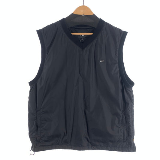 【中古品】【メンズ】 HUF VEST ハフ ナイロンベスト ジャケット ブランド 古着 142-260726-gm-13-fuzh サイズ：M カラー：ブラック 万代Net店