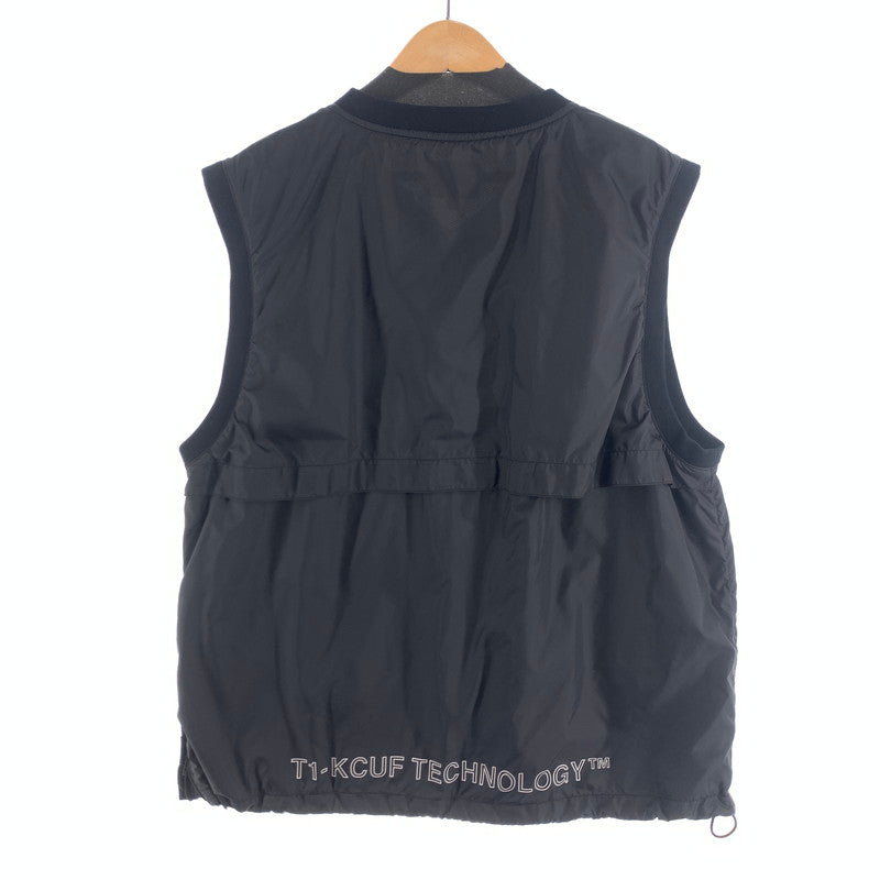 【中古品】【メンズ】 HUF VEST ハフ ナイロンベスト ジャケット ブランド 古着 142-260726-gm-13-fuzh サイズ：M カラー：ブラック 万代Net店