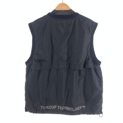 【中古品】【メンズ】 HUF VEST ハフ ナイロンベスト ジャケット ブランド 古着 142-260726-gm-13-fuzh サイズ：M カラー：ブラック 万代Net店