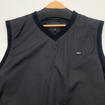【中古品】【メンズ】 HUF VEST ハフ ナイロンベスト ジャケット ブランド 古着 142-260726-gm-13-fuzh サイズ：M カラー：ブラック 万代Net店