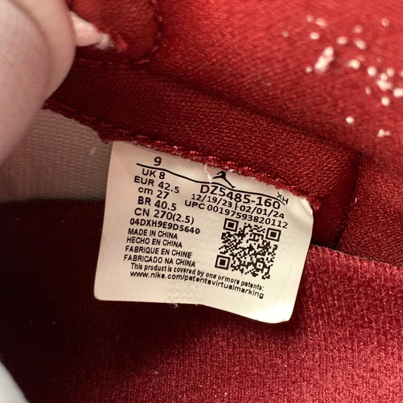 【中古品】【メンズ】 NIKE DZ5485-160 AIR JORDAN 1 RETRO HIGH OG "ARTISANAL RED" ナイキ エアジョーダン1 レトロ ハイ "アーティザナルレッド" スニーカー 160-260628-gm-20-fuz サイズ：27cm カラー：ホワイト 万代Net店