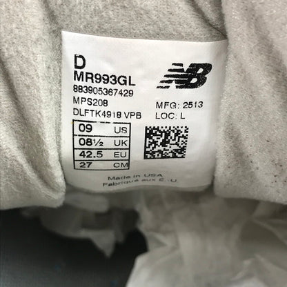 【中古品】【メンズ】 NEW BALANCE ニューバランス MR993GL スニーカー 靴 シューズ 162-260628-mh-10-fuz サイズ：27cm カラー：グレー 万代Net店