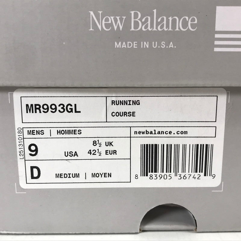 【中古品】【メンズ】 NEW BALANCE ニューバランス MR993GL スニーカー 靴 シューズ 162-260628-mh-10-fuz サイズ：27cm カラー：グレー 万代Net店
