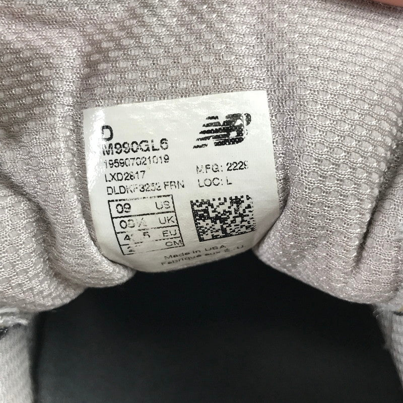 【中古品】【メンズ】 NEW BALANCE ニューバランス M990GL6 990V6 "GRAY" スニーカー 靴 シューズ 162-260628-mh-09-fuz サイズ：27cm カラー：グレー 万代Net店