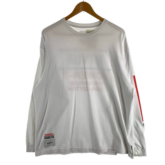 【中古品】【メンズ】 WTAPS 222170ND-CSM02 POWER LS T-SHIRT ダブルタップス 長袖Tシャツ カットソー ブランド 古着 142-260627-gm-07-fuz サイズ：02 カラー：ホワイト 万代Net店