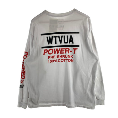 【中古品】【メンズ】 WTAPS 222170ND-CSM02 POWER LS T-SHIRT ダブルタップス 長袖Tシャツ カットソー ブランド 古着 142-260627-gm-07-fuz サイズ：02 カラー：ホワイト 万代Net店