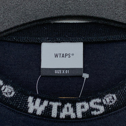 【中古品】【メンズ】 WTAPS 201ATDT-CSM08 DESIGN SS T-SHIRT ダブルタップス 半袖Tシャツ カットソー ブランド 古着 142-260627-gm-09-fuz サイズ：01 カラー：ブラック 万代Net店