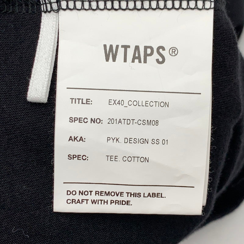 【中古品】【メンズ】 WTAPS 201ATDT-CSM08 DESIGN SS T-SHIRT ダブルタップス 半袖Tシャツ カットソー ブランド 古着 142-260627-gm-09-fuz サイズ：01 カラー：ブラック 万代Net店