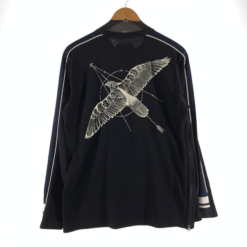 【中古品】【メンズ】 SACAI×DR.WOO サカイ×ドクターウー 19-0047S TATTOO EMBROIDERY LSV T-SHIRTS タトゥー エンブロイダリー ロングスリーブ ティーシャツ カラーBLACK SIZE:02 サイドZIP 140-260722-ky-14-fuzh 万代Net店