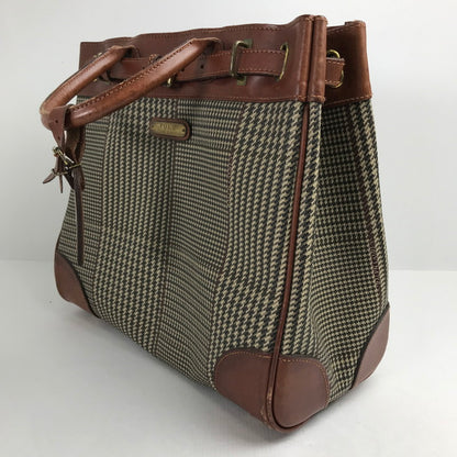 【中古品】【レディース】 POLO RALPH LAUREN ポロ ラルフローレン BAG BROWN 千鳥格子柄 ドッグトゥース ※シミ・スレ・汚れ・使用感有 カバン バッグ 188-260731-io-29-fuzh 万代Net店