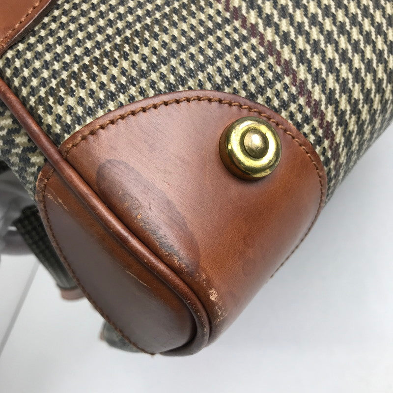 【中古品】【レディース】 POLO RALPH LAUREN ポロ ラルフローレン BAG BROWN 千鳥格子柄 ドッグトゥース ※シミ・スレ・汚れ・使用感有 カバン バッグ 188-260731-io-29-fuzh 万代Net店