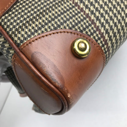 【中古品】【レディース】 POLO RALPH LAUREN ポロ ラルフローレン BAG BROWN 千鳥格子柄 ドッグトゥース ※シミ・スレ・汚れ・使用感有 カバン バッグ 188-260731-io-29-fuzh 万代Net店