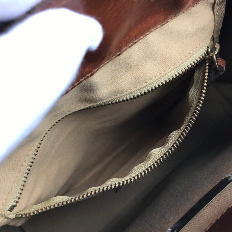 【中古品】【レディース】 POLO RALPH LAUREN ポロ ラルフローレン BAG BROWN 千鳥格子柄 ドッグトゥース ※シミ・スレ・汚れ・使用感有 カバン バッグ 188-260731-io-29-fuzh 万代Net店