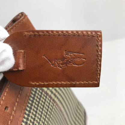 【中古品】【レディース】 POLO RALPH LAUREN ポロ ラルフローレン BAG BROWN 千鳥格子柄 ドッグトゥース ※シミ・スレ・汚れ・使用感有 カバン バッグ 188-260731-io-29-fuzh 万代Net店