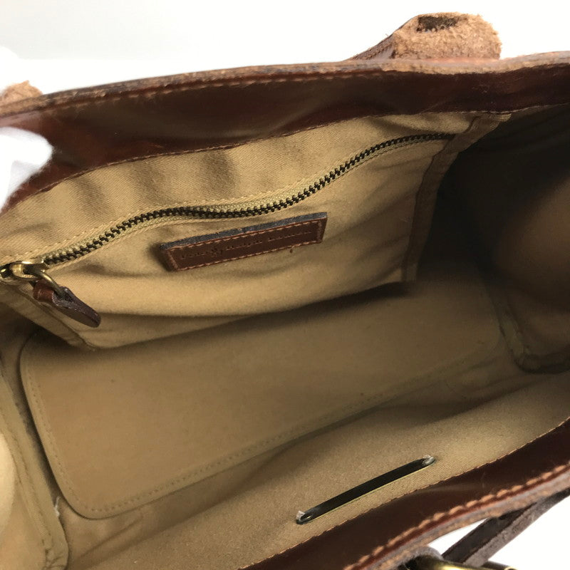 【中古品】【レディース】 POLO RALPH LAUREN ポロ ラルフローレン BAG BROWN 千鳥格子柄 ドッグトゥース ※シミ・スレ・汚れ・使用感有 カバン バッグ 188-260731-io-29-fuzh 万代Net店