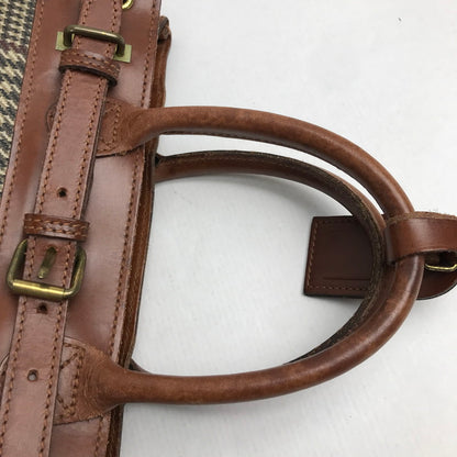 【中古品】【レディース】 POLO RALPH LAUREN ポロ ラルフローレン BAG BROWN 千鳥格子柄 ドッグトゥース ※シミ・スレ・汚れ・使用感有 カバン バッグ 188-260731-io-29-fuzh 万代Net店