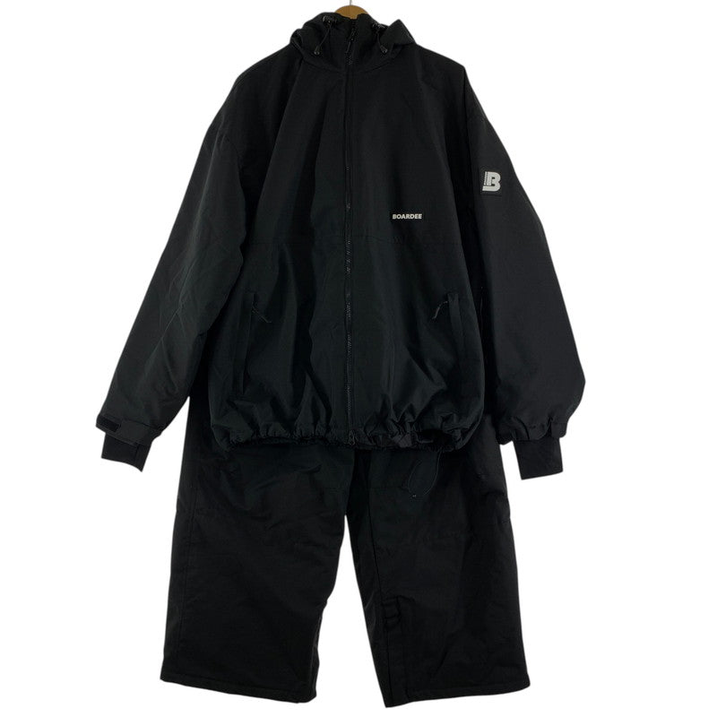 【中古品】【メンズ】 BOARDEE ボーディー ウェア スノーウェア スノボ 上下セット ※ほつれ・汚れ・使用感あり 127-261022-io-09-fuz サイズ：L カラー：ブラック 万代Net店