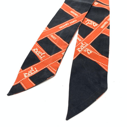 【中古品】【レディース】 HERMES エルメス ツイリースカーフ ブランド 小物 183-260627-gm-34-fuz カラー：ブラック ブラウン 万代Net店