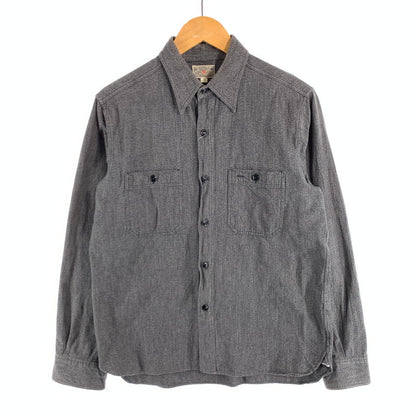 【中古品】【メンズ】 BUZZ RICKSON’S BR26082 バズリクソンズ シャンブレーシャツ 長袖シャツ ブランド 古着 145-260628-gm-04-fuz サイズ：14-14 1 2 カラー：グレー 万代Net店