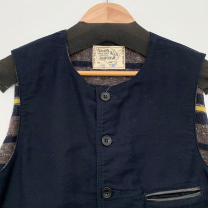 【中古品】【メンズ】 SUGAR CANE LOT132 VEST シュガーケーン ベスト ブランド 古着 145-260628-gm-08-fuz サイズ：40 カラー：ネイビー 万代Net店