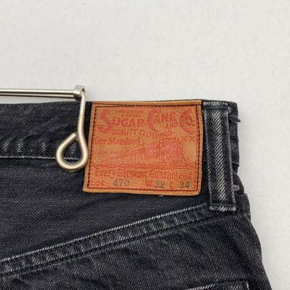【中古品】【メンズ】 SUGAR CANE LOT470 DENIM PANTS シュガーケーン デニムパンツ ボトムス ブランド 古着 156-260808-gm-38-fuzh サイズ：W32 カラー：ブラック 万代Net店