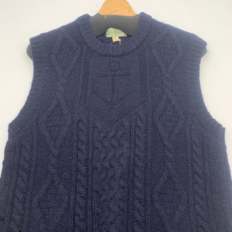 【中古品】【メンズ】 DRY BONES KNIT VEST ドライボーンズ ニットベスト ブランド 古着 145-260725-gm-21-fuzh サイズ：XL カラー：ネイビー 万代Net店