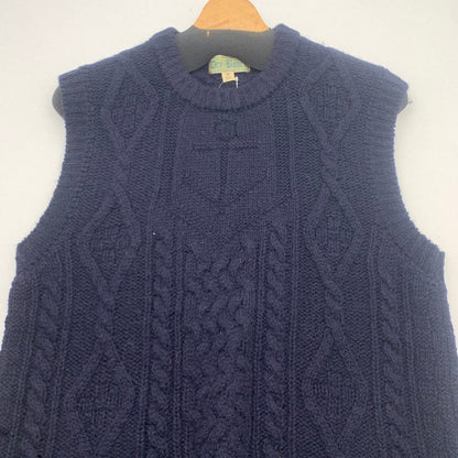 【中古品】【メンズ】 DRY BONES KNIT VEST ドライボーンズ ニットベスト ブランド 古着 145-260725-gm-21-fuzh サイズ：XL カラー：ネイビー 万代Net店