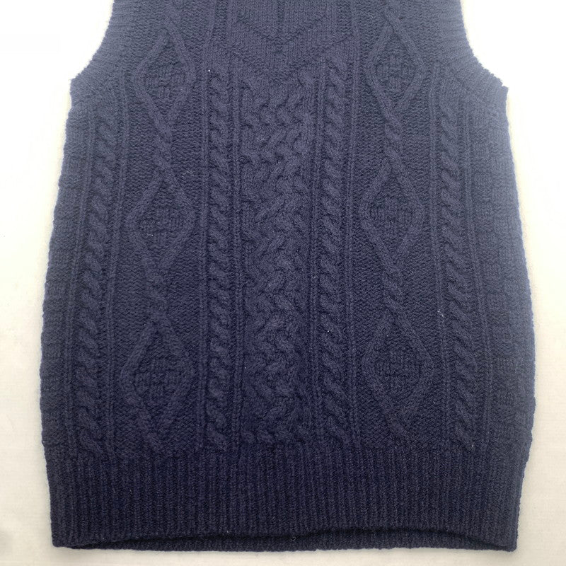 【中古品】【メンズ】 DRY BONES KNIT VEST ドライボーンズ ニットベスト ブランド 古着 145-260725-gm-21-fuzh サイズ：XL カラー：ネイビー 万代Net店