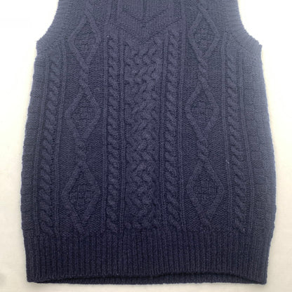 【中古品】【メンズ】 DRY BONES KNIT VEST ドライボーンズ ニットベスト ブランド 古着 145-260725-gm-21-fuzh サイズ：XL カラー：ネイビー 万代Net店