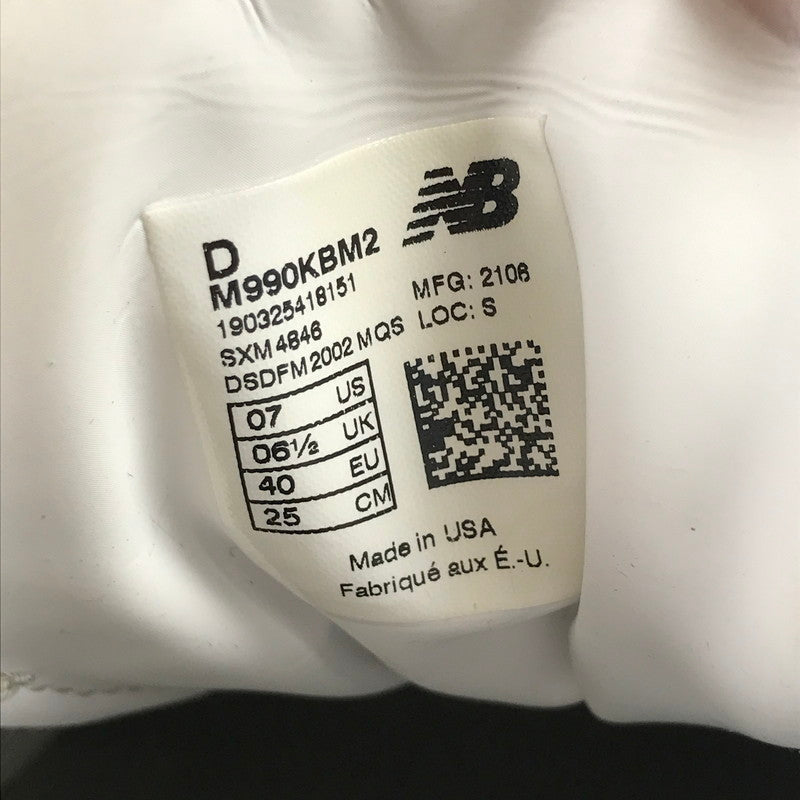 【中古品】【メンズ】 NEW BALANCE ニューバランス M990KBM2 990V2 スニーカー 靴 シューズ 162-260628-mh-14-fuz サイズ：25cm カラー：グレー ブルー 万代Net店