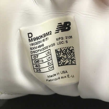 【中古品】【メンズ】 NEW BALANCE ニューバランス M990KBM2 990V2 スニーカー 靴 シューズ 162-260628-mh-14-fuz サイズ：25cm カラー：グレー ブルー 万代Net店