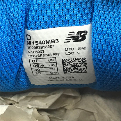 【中古品】【メンズ】 NEW BALANCE ニューバランス M1540MB3 1540V3 スニーカー 靴 シューズ 162-260628-mh-15-fuz サイズ：25cm カラー：グレー ブルー 万代Net店