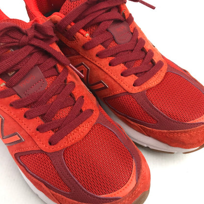 【中古品】【メンズ】 NEW BALANCE ニューバランス M990MS5 990V5 スニーカー 靴 シューズ 162-260628-mh-16-fuz サイズ：25cm カラー：レッド 万代Net店