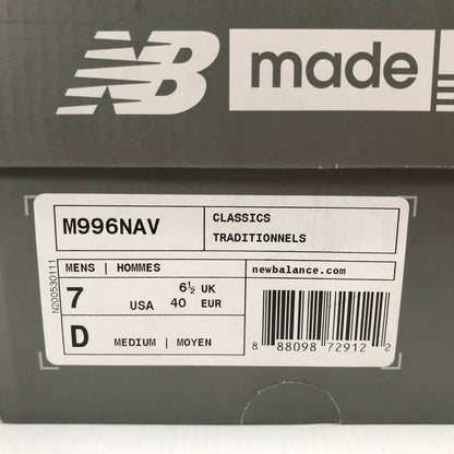 【中古品】【メンズ】 NEW BALANCE ニューバランス M996NAV SNEAKER スニーカー 靴 シューズ 162-260628-mh-12-fuz サイズ：25cm カラー：ネイビー 万代Net店