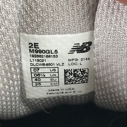 【中古品】【メンズ】 NEW BALANCE ニューバランス M990GL5 990V5 "GRAY" スニーカー 靴 シューズ 162-260628-mh-13-fuz サイズ：25cm カラー：グレー 万代Net店