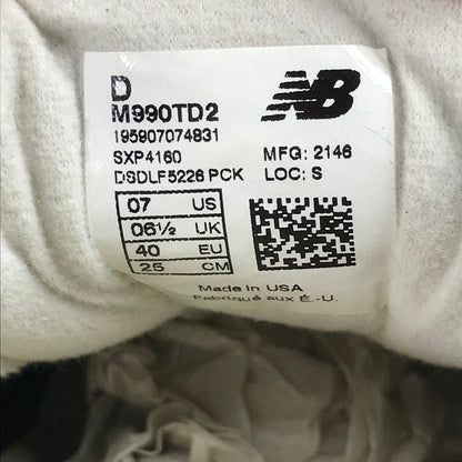 【中古品】【メンズ】 NEW BALANCE ニューバランス M990TD2 スニーカー 靴 シューズ 162-260628-mh-07-fuz サイズ：25cm カラー：グレー 万代Net店