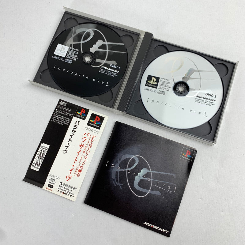 【中古品】 PS パラサイト・イヴ プレステ レトロゲーム 動作確認済 ※取説・帯に傷みあり 023-260718-io-65-fuzh 万代Net店