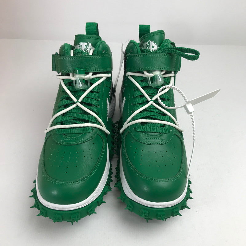 【中古美品】【メンズ】 NIKE × OFF-WHITE ナイキ オフホワイト DR0500-300 AIR FORCE 1 MID SP LTHR "PINE GREEN" エアフォース1 ミッド スニーカー 靴 シューズ 160-260628-mh-06-fuz サイズ：28.5cm カラー：パイングリーン 万代Net店