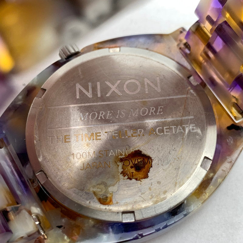 【中古品】【メンズ】 NIXON ニクソン クォーツ腕時計 A327-1116 タイムテラーアセテートウォーターカラー 198-260627-gm-32-fuz カラー：マルチカラー 万代Net店