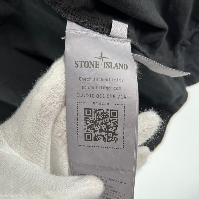 【中古品】【メンズ】 STONE ISLAND ストーンアイランド 7615114WN OLD TREATMENT COTTON JACKET コットンジャケット 141-260702-ny-20-fuzh サイズ：L カラー：ブラック 万代Net店