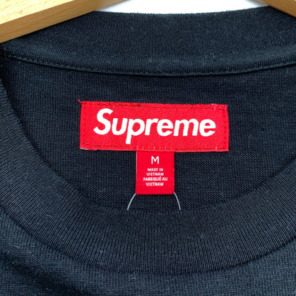 【中古品】【メンズ】 SUPREME 22SS CLASSIC LOGO POCKET TEE シュプリーム クラシックロゴ ポケット 半袖Tシャツ カットソー ブランド 古着 149-260628-gm-26-fuz サイズ：M カラー：ブラック 万代Net店
