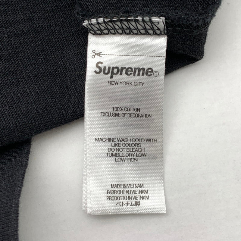 【中古品】【メンズ】 SUPREME 22SS CLASSIC LOGO POCKET TEE シュプリーム クラシックロゴ ポケット 半袖Tシャツ カットソー ブランド 古着 149-260628-gm-26-fuz サイズ：M カラー：ブラック 万代Net店