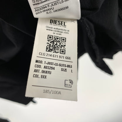 【中古品】【メンズ】 DIESEL ディーゼル 長袖Tシャツ BLACK SIZE:L HK000238 141-260818-io-15-fuzh カラー：ブラック 万代Net店