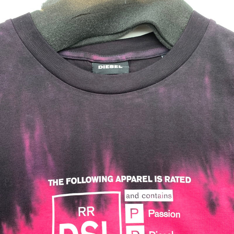 【中古品】【メンズ】 DIESEL ディーゼル 半袖Tシャツ BLACK.PINK.タイダイ SIZE:M IN000104 ※一部白い糸混入 141-260818-io-02-fuzh 万代Net店
