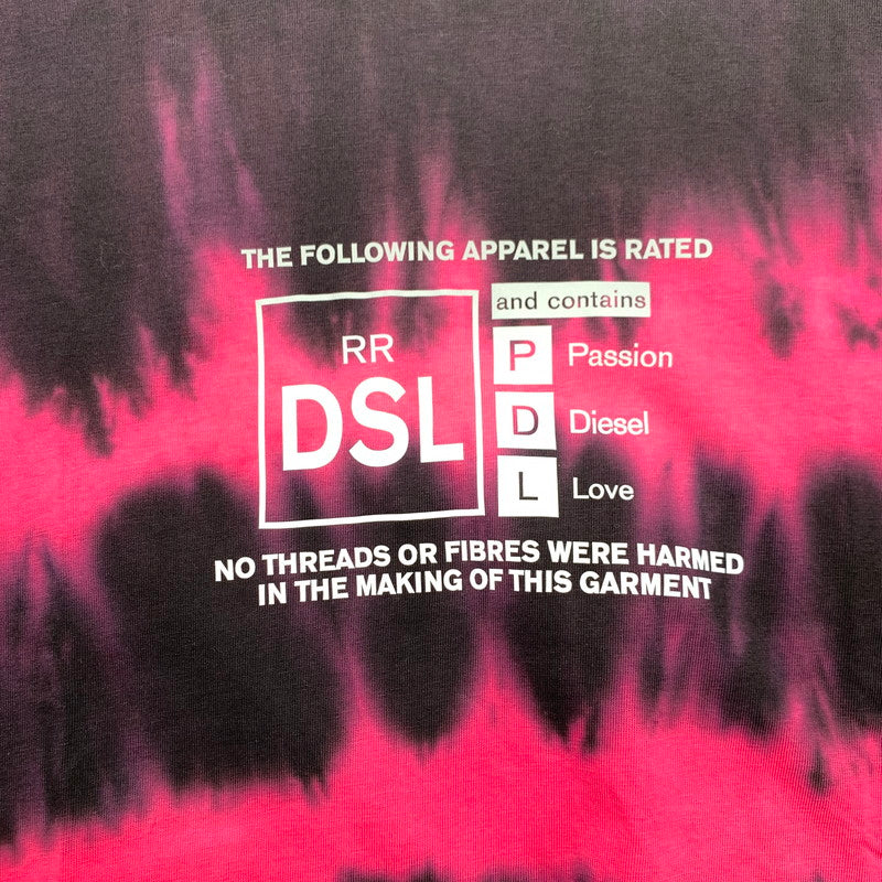 【中古品】【メンズ】 DIESEL ディーゼル 半袖Tシャツ BLACK.PINK.タイダイ SIZE:M IN000104 ※一部白い糸混入 141-260818-io-02-fuzh 万代Net店