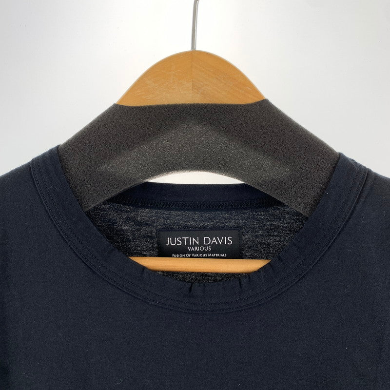 【中古品】【メンズ】 JUSTIN DAVIS VARIOUS ジャスティン デイビス ヴァリアス 半袖Tシャツ カラーブラック SIZE:L 141-260630-ky-80-fuzh 万代Net店
