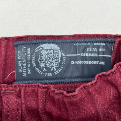 【中古品】【メンズ】 DIESEL ディーゼル ショートパンツ D-KROOSHORT-NE ディー・クルー 152-260702-ny-06-fuzh サイズ：32 カラー：レッド 万代Net店